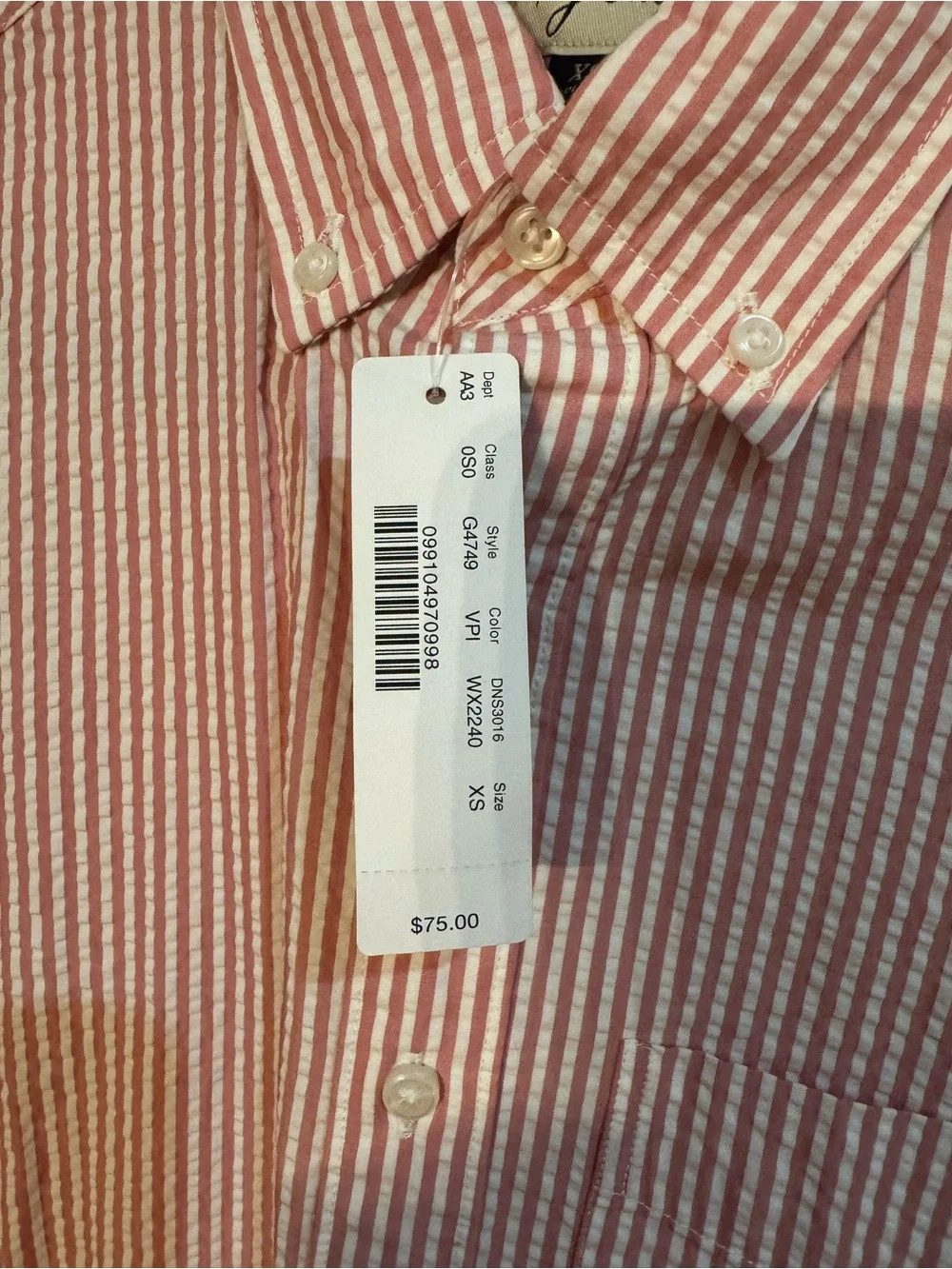 J. Crew lightweight button